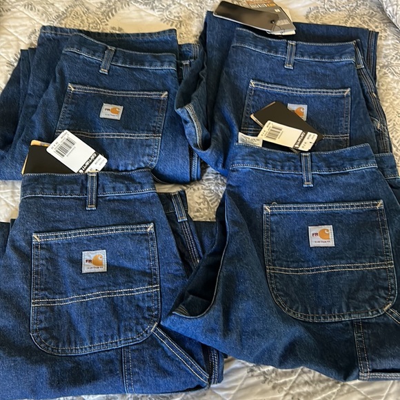 Carhartt FRB 13 - flame resistant signature Denim Dungaree New with tags - Picture 12 of 12